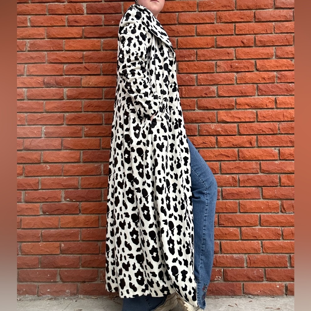 Y2K leopard print overcoat - Picture 2 of 11